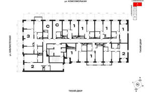 1-к квартира, вторичка, 44м2, 16/25 этаж