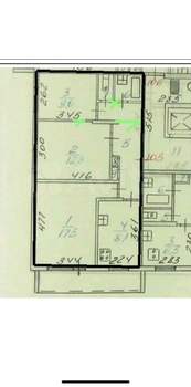 3-к квартира, вторичка, 58м2, 9/9 этаж