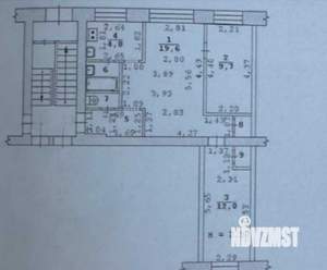 3-к квартира, вторичка, 54м2, 1/5 этаж