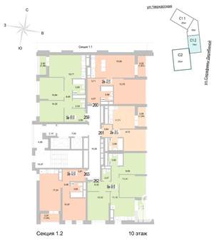2-к квартира, вторичка, 56м2, 10/16 этаж