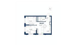 2-к квартира, вторичка, 51м2, 17/28 этаж