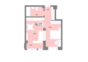 Студия квартира, вторичка, 39м2, 2/30 этаж