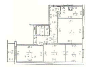 4-к квартира, вторичка, 64м2, 8/9 этаж
