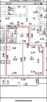 1-к квартира, вторичка, 36м2, 9/27 этаж