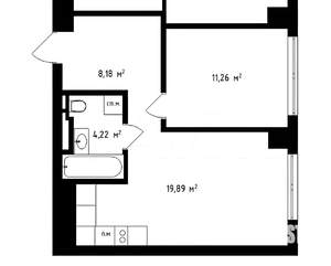 1-к квартира, вторичка, 43м2, 10/27 этаж