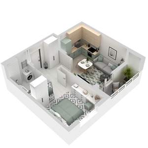 1-к квартира, вторичка, 38м2, 7/17 этаж