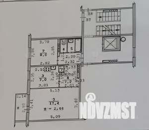 2-к квартира, вторичка, 43м2, 4/12 этаж