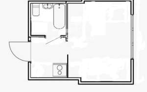 Студия квартира, вторичка, 16м2, 1/3 этаж