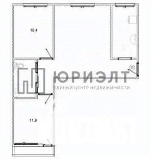 3-к квартира, вторичка, 58м2, 2/9 этаж