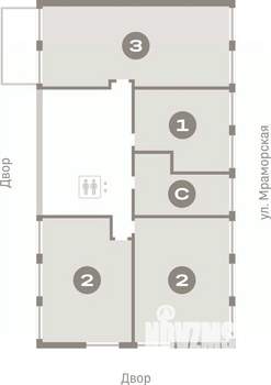 2-к квартира, вторичка, 64м2, 2/8 этаж