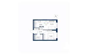 1-к квартира, вторичка, 38м2, 24/28 этаж