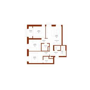 4-к квартира, строящийся дом, 91м2, 15/29 этаж