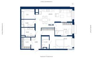 2-к квартира, вторичка, 98м2, 5/29 этаж