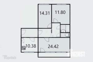 3-к квартира, вторичка, 79м2, 11/12 этаж
