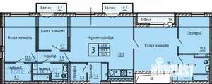 3-к квартира, вторичка, 110м2, 15/22 этаж