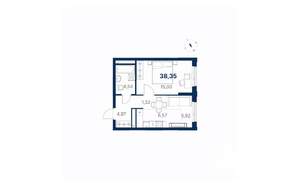 1-к квартира, вторичка, 38м2, 2/28 этаж