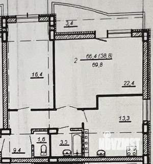 2-к квартира, вторичка, 65м2, 5/21 этаж