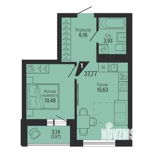 1-к квартира, вторичка, 38м2, 10/31 этаж