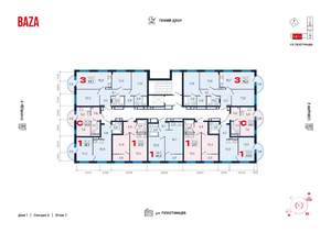 3-к квартира, строящийся дом, 76м2, 7/9 этаж