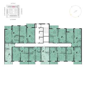 1-к квартира, вторичка, 51м2, 18/25 этаж
