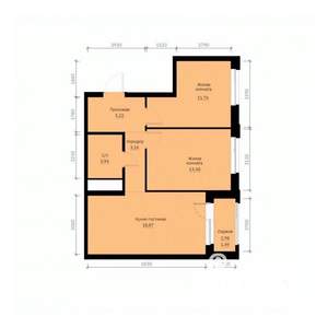 2-к квартира, строящийся дом, 58м2, 25/30 этаж