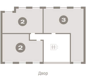 2-к квартира, вторичка, 63м2, 3/15 этаж