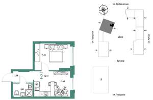 2-к квартира, вторичка, 29м2, 3/20 этаж