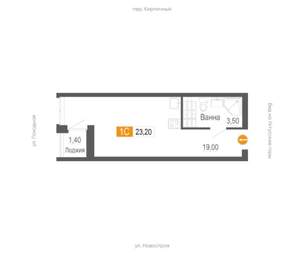 Студия квартира, вторичка, 23м2, 20/26 этаж