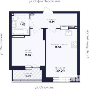 1-к квартира, вторичка, 39м2, 16/17 этаж