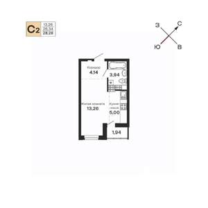 Студия квартира, вторичка, 28м2, 21/21 этаж