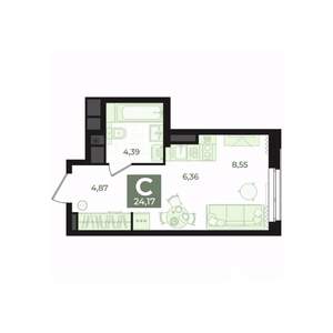 Студия квартира, вторичка, 24м2, 4/31 этаж