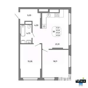 3-к квартира, вторичка, 67м2, 4/32 этаж