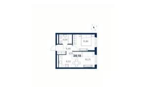 1-к квартира, вторичка, 38м2, 17/28 этаж