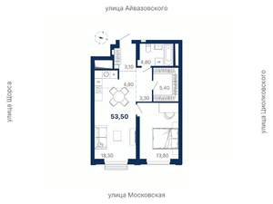 1-к квартира, вторичка, 54м2, 26/29 этаж