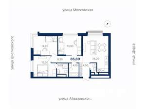 3-к квартира, вторичка, 86м2, 25/30 этаж