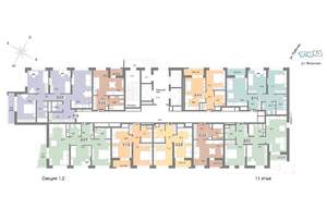 3-к квартира, строящийся дом, 88м2, 12/25 этаж