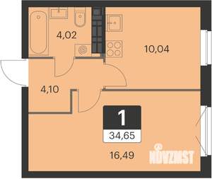 1-к квартира, вторичка, 35м2, 12/15 этаж