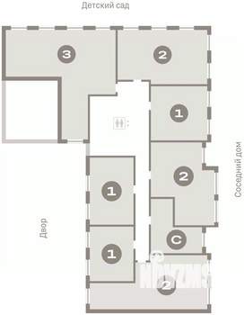 1-к квартира, вторичка, 44м2, 3/8 этаж