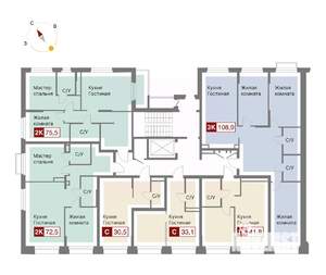 1-к квартира, вторичка, 33м2, 3/8 этаж