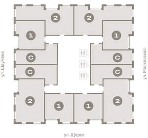 2-к квартира, вторичка, 64м2, 15/24 этаж