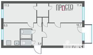 3-к квартира, вторичка, 59м2, 5/5 этаж