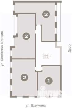2-к квартира, вторичка, 86м2, 9/9 этаж