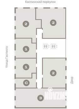 2-к квартира, вторичка, 75м2, 3/16 этаж