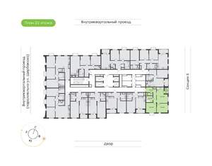 2-к квартира, вторичка, 59м2, 22/24 этаж