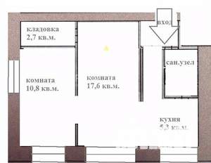 2-к квартира, вторичка, 42м2, 2/5 этаж