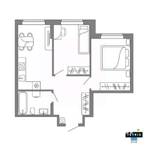 2-к квартира, вторичка, 50м2, 32/32 этаж