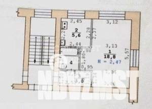 1-к квартира, вторичка, 30м2, 4/5 этаж