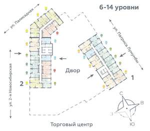 2-к квартира, вторичка, 55м2, 14/24 этаж