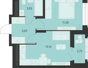 1-к квартира, вторичка, 36м2, 7/11 этаж