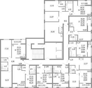 3-к квартира, вторичка, 70м2, 15/25 этаж